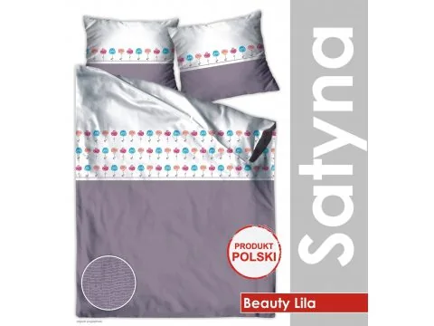 Pościel satynowa Beauty Lila 220x200 Gold Line Greno