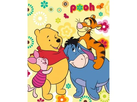 Koc dla dzieci 120X150 Winnie the Pooh kocyk z mikrofibry WTP 01