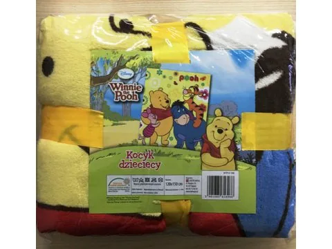 Koc dla dzieci 120X150 Winnie the Pooh kocyk z mikrofibry WTP 01