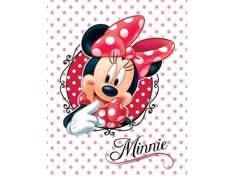 Koc dla dzieci 120X150 Minnie kocyk z mikrofibry Stc 01
