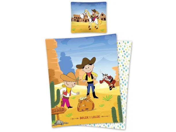 Pościel dziecięca 160x200 Bolek i Lolek na Dzikim zachodzie Detexpol B&L 01