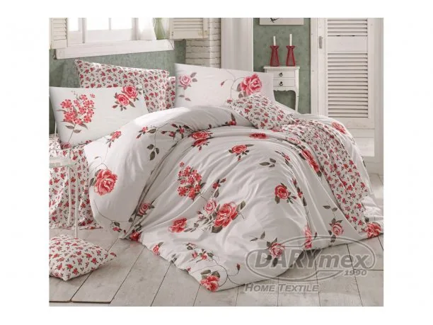 Pościel z bawełny 200x220 Jasmine Red Premium