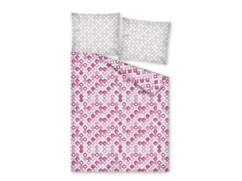 Pościel z bawełny 160x200 wz. 2386 A Serduszka Detexpol