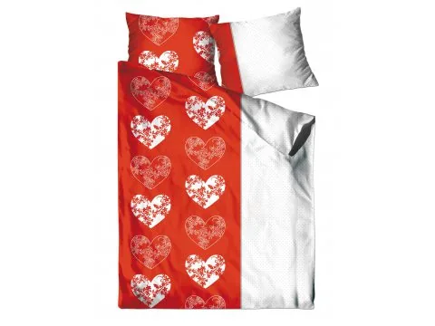 Pościel bawełniana Love Me Czerwona 160x200 Greno