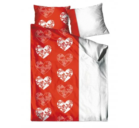 Pościel bawełniana Love Me Czerwona 160x200 Greno