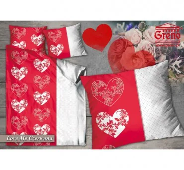 Pościel bawełniana Love Me Czerwona 160x200 Greno