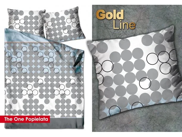 Pościel satynowa 220x200 The One Popielata Greno Gold Line Jeden