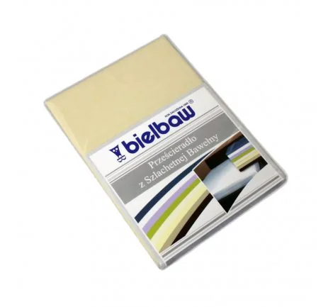 Prześcieradło z Bawełny Bielbaw 220x210 ciemny krem - żółty Greno