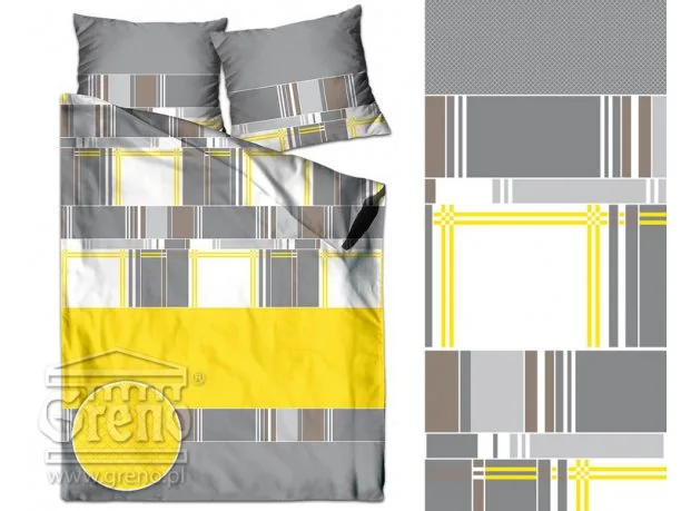 Pościel z satyny bawełnianej 140x200 For Men Słoneczna Greno Gold Line