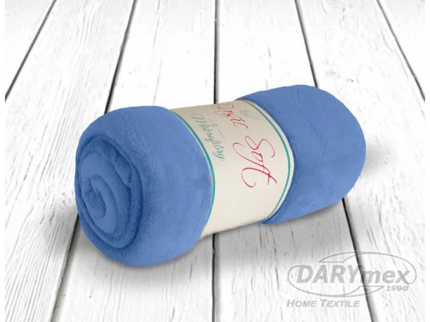 Koc z mikrofibry 150x200 Basic Soft Błękitny