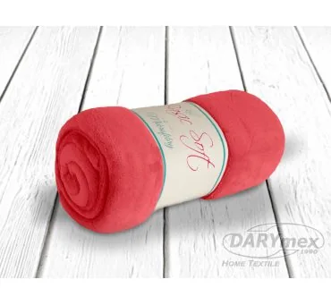 Koc z mikrofibry 150x200 Basic Soft Malinowy
