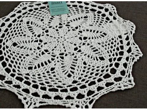 Serwetka szydełkowa sr. 30 cm 4660 Biały