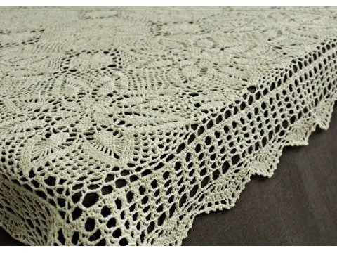 Obrus szydełkowy 140x220 cm natural 4660