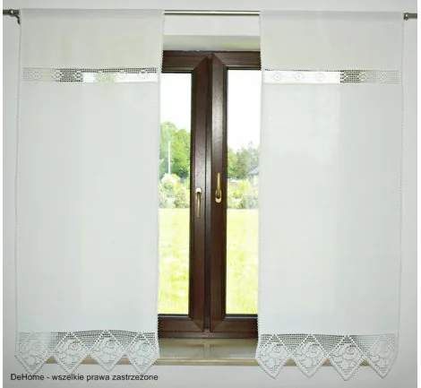 Zasłona 150x60 Idylla Biała firana 613