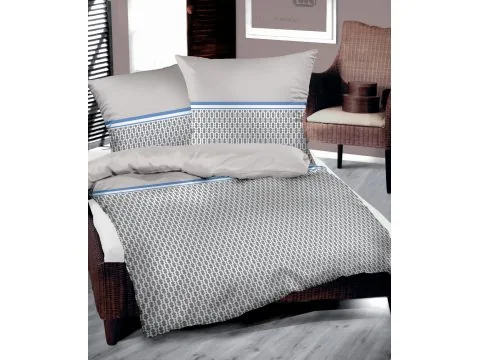 Kpl. Pościeli z bawełny Bielbaw 160x200 Chic Popielata