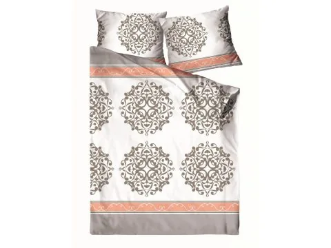 Pościel z bawełny Bielbaw 160x200 Orientalna Morelowa