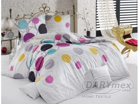 Pościel z bawełny 200x220 Points Purple Exclusive Premium