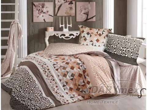 Pościel z bawełny 160x200 Laviva Brown Exclusive Premium