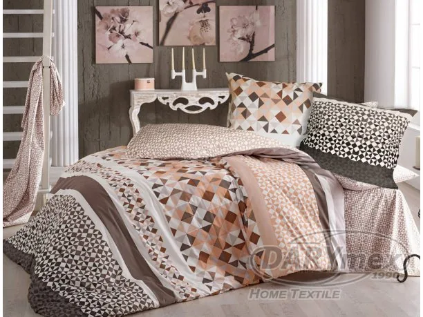 Pościel z bawełny 160x200 Laviva Brown Exclusive Premium