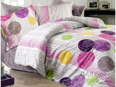 Pościel z bawełny 160x200 Kamelya Fuchsia Exclusive Premium
