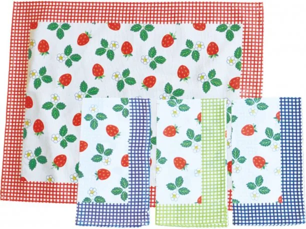 Ściereczka kuchenna 55 x 66 Truskawka granatowa