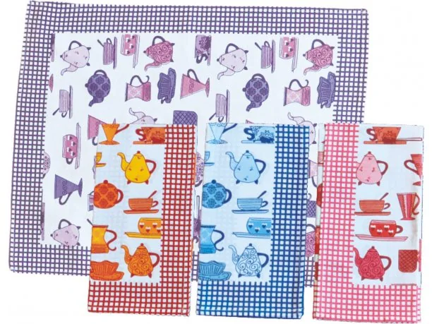 Ściereczka kuchenna 55 x 66 Filiżanki cegła