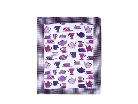 Ściereczka kuchenna 55 x 66 Filiżanki fiolet
