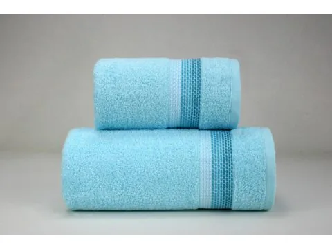 Ręcznik Ombre - aqua z bordiurą - 50x90 cm - Fine Collection - Greno