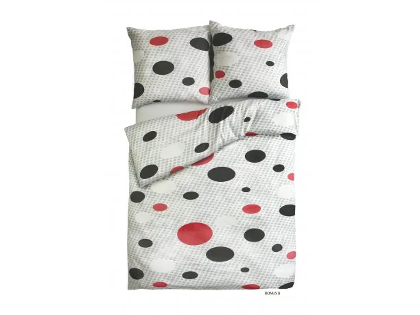 Pościel z satyny bawełnianej - Sweet Home 160x200 cm - Bonus 8 - wz. 18579/1 - Andropol