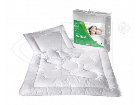 Komplet Kołdra antyalergiczna Medical 100x135 + poduszka 40x60  AMW  do łóżeczka