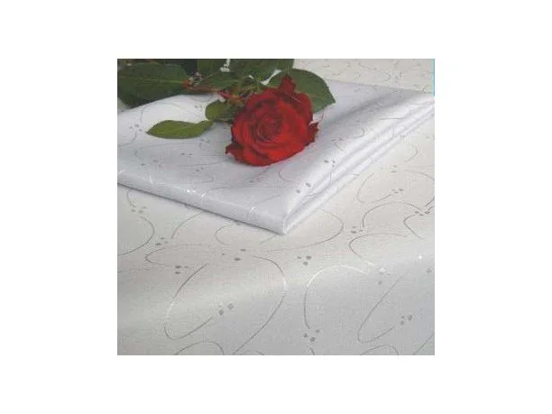 Obrus plamoodporny 140x200 cm pajączek jasny krem owalny