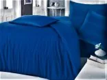 Satyna bawełniana blue paski 160x200 Cizgili Blue