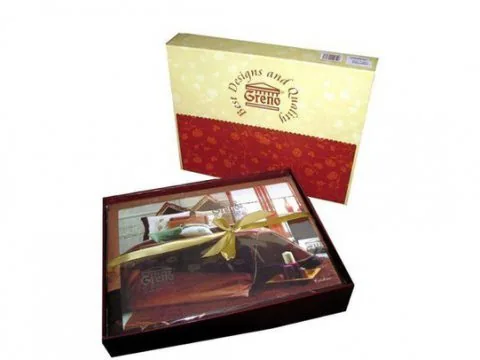 Komplet pościeli satynowej haftowanej Angela 160x200 - na prezent