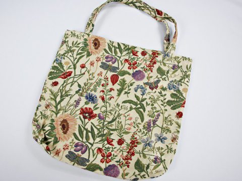 Torba gobelin  - duża - 42x40 - butik - łąka