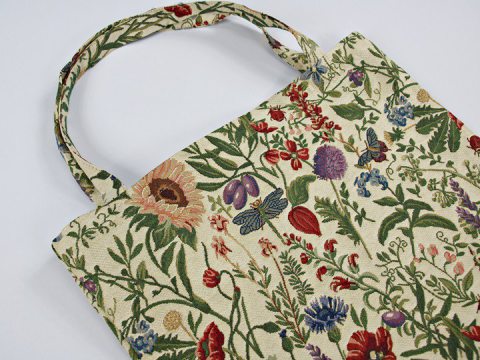 Torba gobelin  - duża - 42x40 - butik - łąka