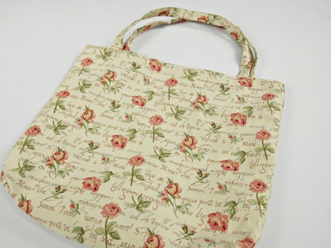 Torba gobelin  - duża - 42x40 - butik - Różyczki