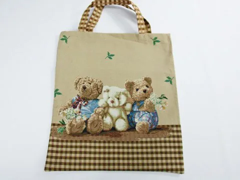 Torba z gobelinu - mała - 32 x 39 - butik - Miś