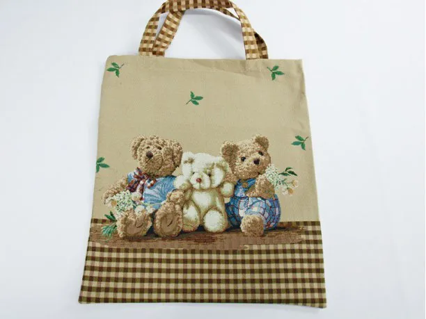 Torba z gobelinu - mała - 32 x 39 - butik - Miś