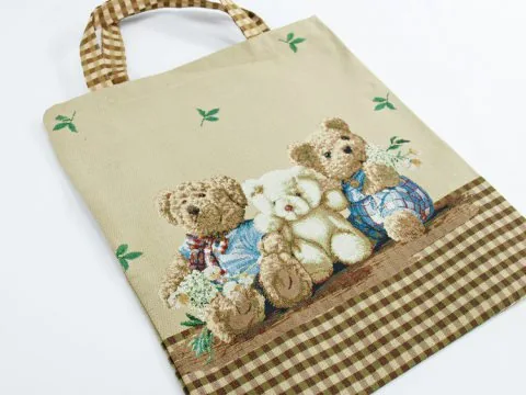 Torba z gobelinu - mała - 32 x 39 - butik - Miś