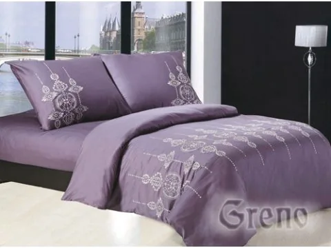 Komplet pościeli satynowej haftowanej Ivette 160x200 Greno