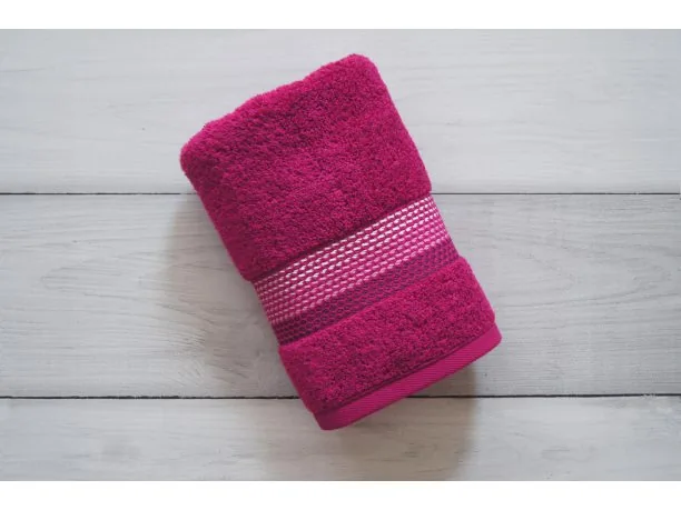 Ręcznik Ombre - fuksja z bordiurą - 50x90 - Fine Collection - Greno