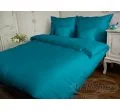 Pościel Satynowa Jednobarwna 140x200 + 70x80 - Turkusowa Carmen 010