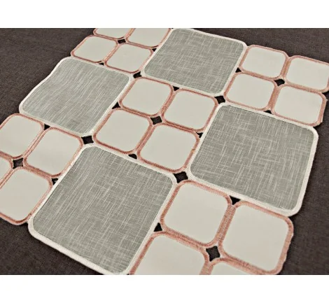 Serwetka Haftowana 30x30 Beżowa - kremowa 128