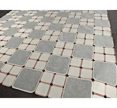 Bieżnik Haftowany 85 x 85 cm Beżowo - kremowy 128