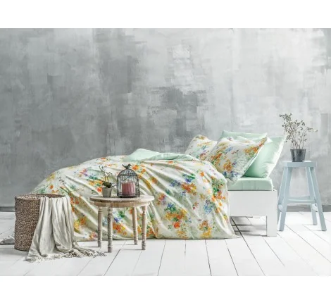 Pościel satynowa ekskluzywna - Gardenia - 200x220 - Satin Delux Tivolyo Home