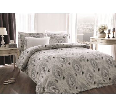 Ekskluzywna pościel satynowa - Angel Grey - 200x220 -  Tivolyo Ekskluzywna pościel satynowa - Angel Grey - 200x220 -  Tivolyo