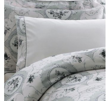 Ekskluzywna pościel satynowa - Angel Grey - 200x220 -  Tivolyo Ekskluzywna pościel satynowa - Angel Grey - 200x220 -  Tivolyo