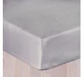 Prześcieradło satynowe z gumką - 160x200 popielate 024
