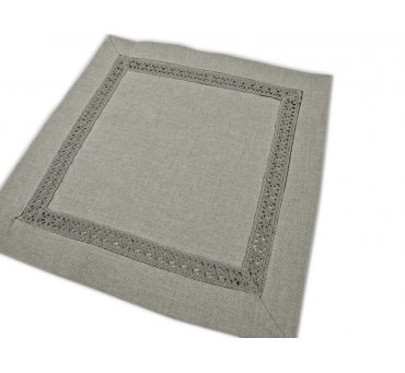 Dekoracyjna serwetka z koronką - Popielata - 30x30 cm 264 P Dekoracyjna serwetka z koronką - Popielata - 30x30 cm 264 P