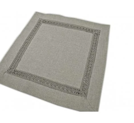 Dekoracyjna serwetka z koronką - Popielata - 30x30 cm 264 P